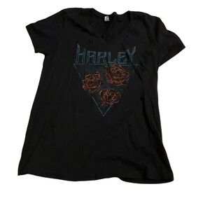 Harley-Davidson Wild Prarie roses‎ Graphic Short Sleeve Tee Eden prarie minesota